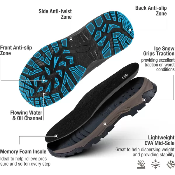 HISEA Excursion Pro Men's Rain Boots Ankle Height Rubber Neoprene Hunting Boots Waterproof Insulated Outdoor Work Booties for Hunting Gardening Farming Hiking Camping and Mud Working