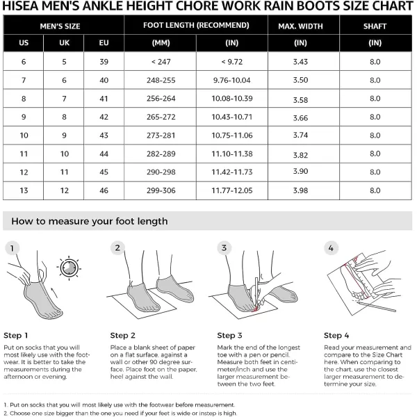 HISEA Excursion Pro Men's Rain Boots Ankle Height Rubber Neoprene Hunting Boots Waterproof Insulated Outdoor Work Booties for Hunting Gardening Farming Hiking Camping and Mud Working
