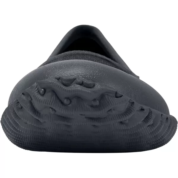 HISEA Flat Rain Shoes for Women Garden Shoes Waterproof Mud Shoes Walking Working Shoes Anti-Slip Black