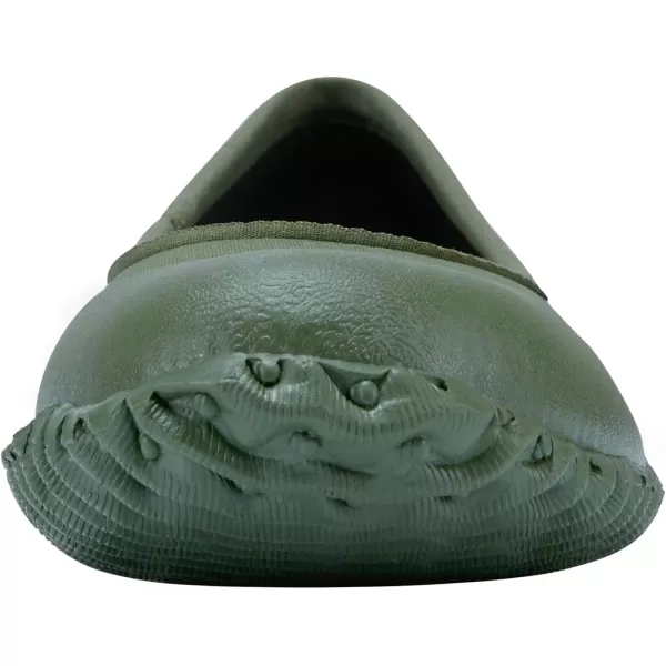 HISEA Flat Rain Shoes for Women Garden Shoes Waterproof Mud Shoes Walking Working Shoes Anti-Slip Green