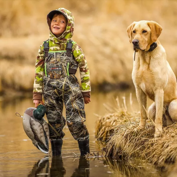 HISEA Kids Chest Waders for Toddler &amp; Children Neoprene Youth Duck Hunting Waders for Kids Boys Girls with Insulated Boots - Pink)