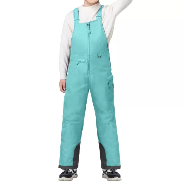 HISEA Kids Insulated Bibs Snow Bib Overalls Winter Warm Ski Bibs for Girls and Boys Ski Pants Water Resistant Skiing Bibs