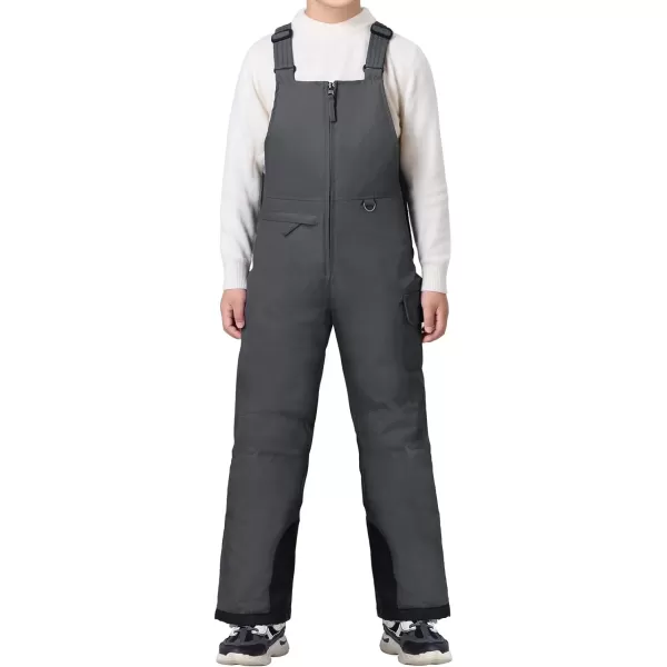 HISEA Kids Insulated Bibs Snow Bib Overalls Winter Warm Ski Bibs for Girls and Boys Ski Pants Water Resistant Skiing Bibs