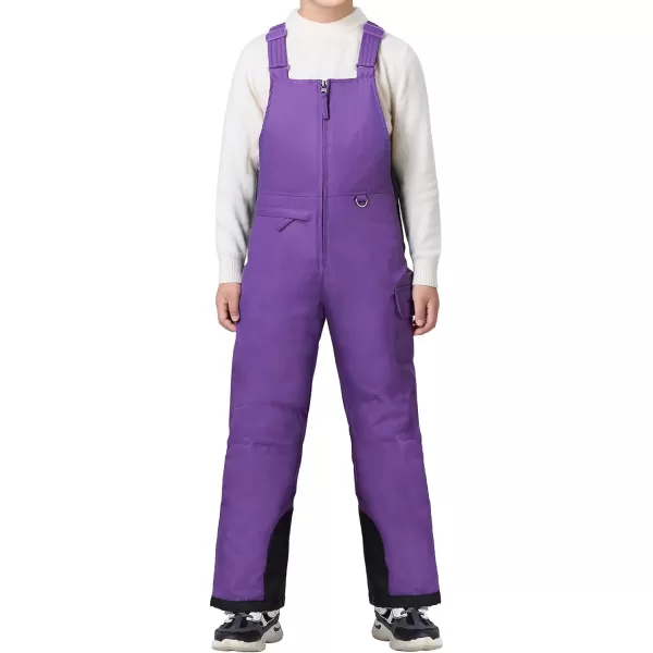 HISEA Kids Insulated Bibs Snow Bib Overalls Winter Warm Ski Bibs for Girls and Boys Ski Pants Water Resistant Skiing Bibs