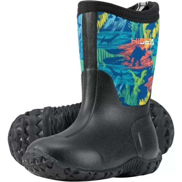 HISEA Kids Rain Boots Waterproof Youth Neoprene Rubber Rainboots for Toddlers Kid Boys &amp; Girls