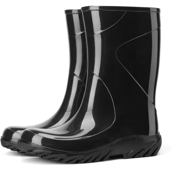 HISEA Kid's Rain Boots for Girls Boys Seamless Waterproof Rubber Rain Shoes for Toddler Little &amp; Big Kid