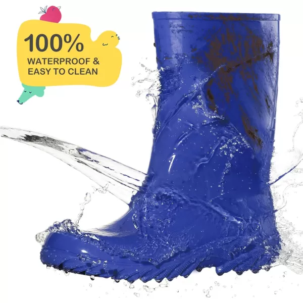 HISEA Kid's Rain Boots for Girls Boys Seamless Waterproof Rubber Rain Shoes for Toddler Little &amp; Big Kid
