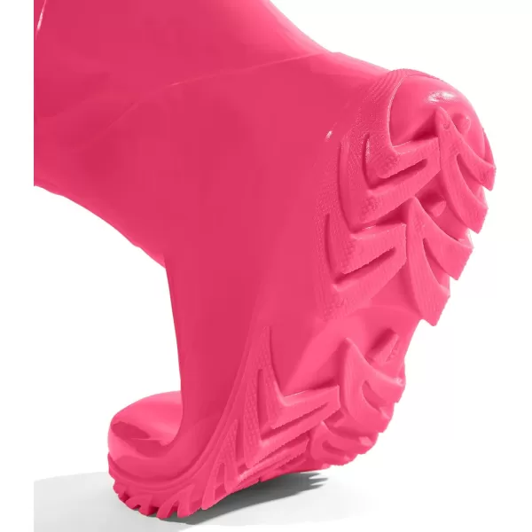 HISEA Kid's Rain Boots for Girls Boys Seamless Waterproof Rubber Rain Shoes for Toddler Little &amp; Big Kid