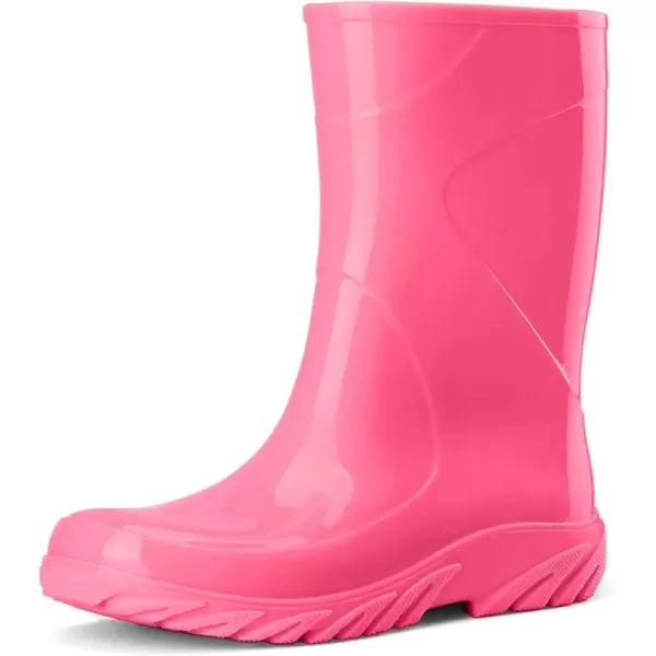 HISEA Kid's Rain Boots for Girls Boys Seamless Waterproof Rubber Rain Shoes for Toddler Little &amp; Big Kid