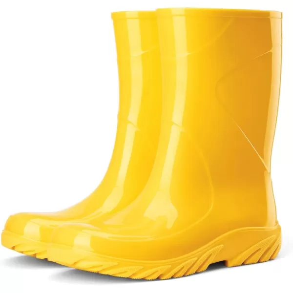 HISEA Kid's Rain Boots for Girls Boys Seamless Waterproof Rubber Rain Shoes for Toddler Little &amp; Big Kid
