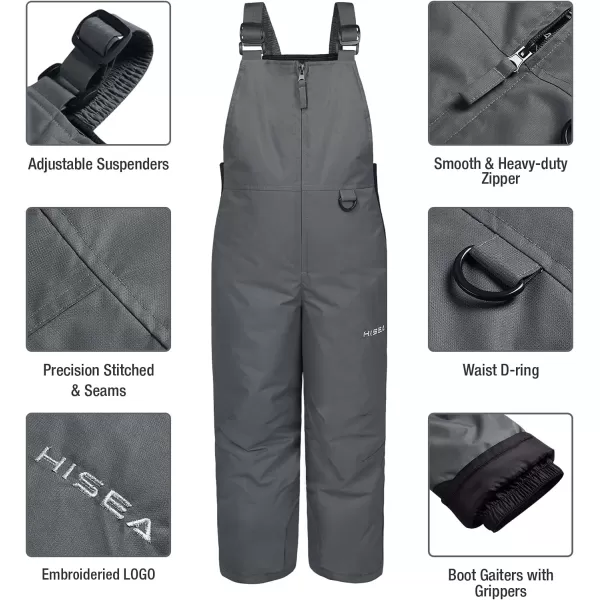 HISEA Kids Snow Bib Overalls 3M Thinsulate Infant/Toddler Ski Pants Insulated Skiing Bibs for Girls &amp; Boys