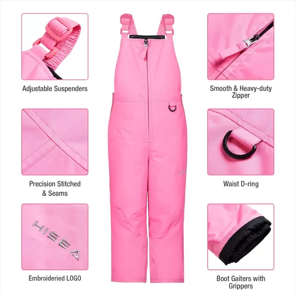 HISEA Kids Snow Bib Overalls 3M Thinsulate Infant/Toddler Ski Pants Insulated Skiing Bibs for Girls &amp; Boys