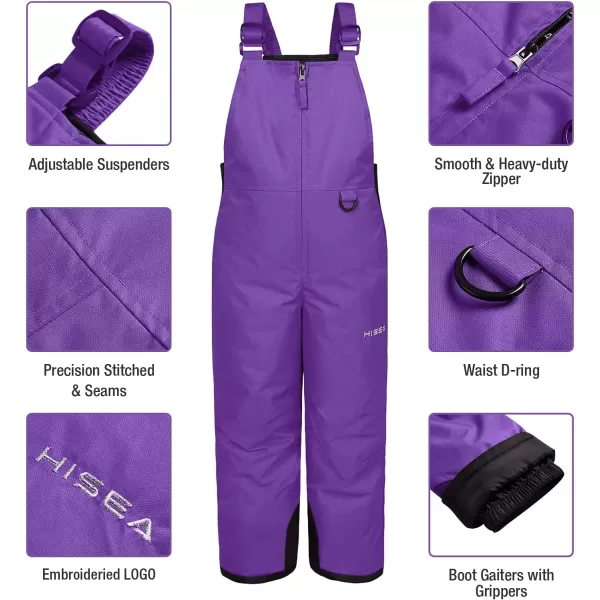 HISEA Kids Snow Bib Overalls 3M Thinsulate Infant/Toddler Ski Pants Insulated Skiing Bibs for Girls &amp; Boys