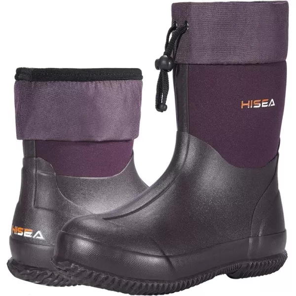 HISEA Men's Ankle Rain Boots Waterproof Garden Boots Rubber Boots Outdoor Work Boots