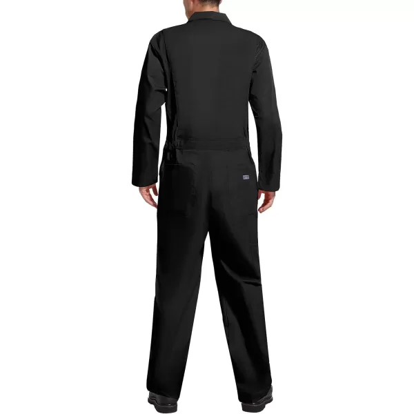 HISEA Men's Long Sleeve Coverall, Stain &amp; Wrinkle Resistant Mens Work Coverall with Multi Pockets