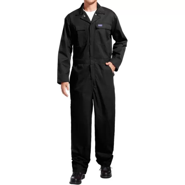 HISEA Men's Long Sleeve Coverall, Stain &amp; Wrinkle Resistant Mens Work Coverall with Multi Pockets