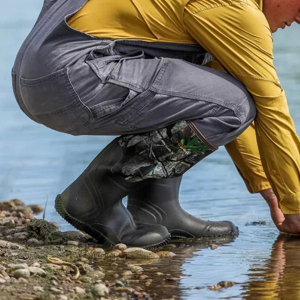 HISEA Men's Rain Boots Waterproof Durable Insulated Rubber Neoprene Outdoor Hunting Boots for Winter Snow Arctic