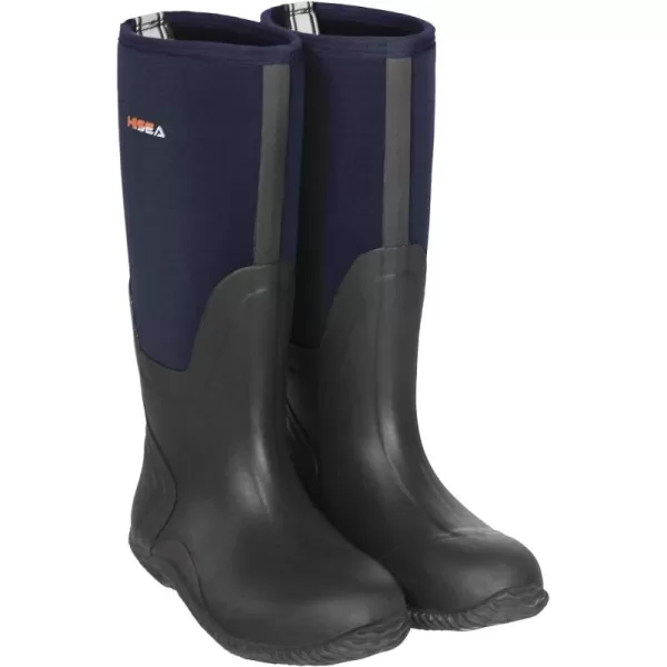HISEA Men's Rain Boots Waterproof Durable Insulated Rubber Neoprene Outdoor Hunting Boots for Winter Snow Arctic