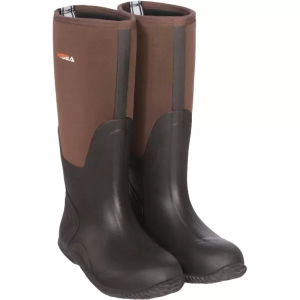 HISEA Men's Rain Boots Waterproof Durable Insulated Rubber Neoprene Outdoor Hunting Boots for Winter Snow Arctic
