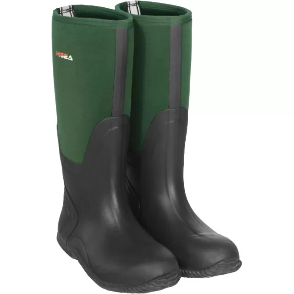 HISEA Men's Rain Boots Waterproof Durable Insulated Rubber Neoprene Outdoor Hunting Boots for Winter Snow Arctic
