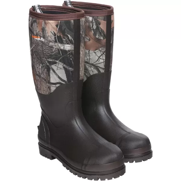 HISEA Men's Rubber Rain Boots Waterproof Neoprene Work Boot for Mud Outdoor
