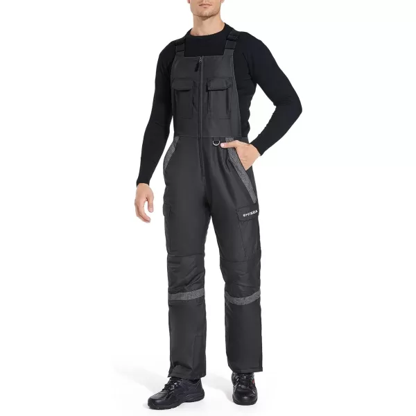 HISEA Men's Snow Bib Overalls Insulated Bibs Winter Warm Ski Bibs Windproof Water Resistant Skiing Pants With Pockets