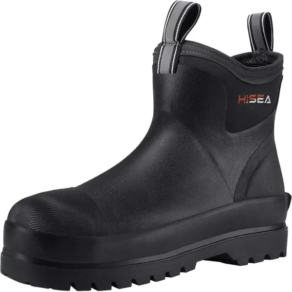 HISEA Men's Work Boots Chelsea Rain Boots Waterproof Garden Boots Durable Rain Shoes for Fishing Hunting Mud Working Outdoor