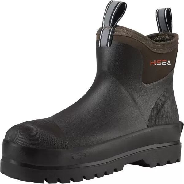 HISEA Men's Work Boots Chelsea Rain Boots Waterproof Garden Boots Durable Rain Shoes for Fishing Hunting Mud Working Outdoor