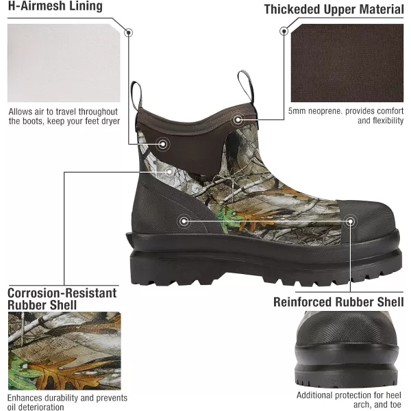 HISEA Men's Work Boots Chelsea Rain Boots Waterproof Garden Boots Durable Rain Shoes for Fishing Hunting Mud Working Outdoor