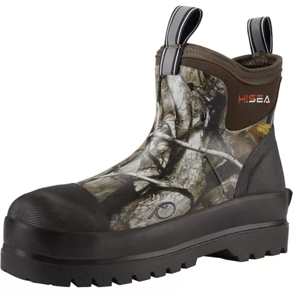 HISEA Men's Work Boots Chelsea Rain Boots Waterproof Garden Boots Durable Rain Shoes for Fishing Hunting Mud Working Outdoor