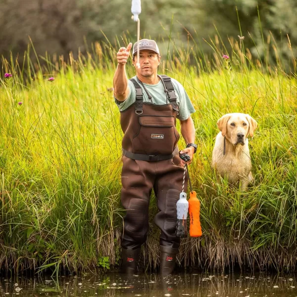 HISEA Neoprene Fishing Chest Waders for Men with Boots Cleated Bootfoot Waterproof Mens Womens Wader Fishing &amp; Hunting Wader