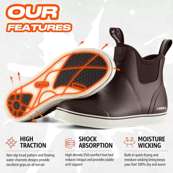 HISEA Women's Ankle Rain Boots, Rubber Fishing Deck Boots, Garden Boots for Women Waterproof