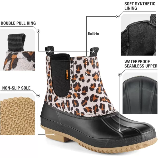 HISEA Women's Duck Boots Waterproof Ankle Saltwater Boot for Outdoor Winter Snow Boots