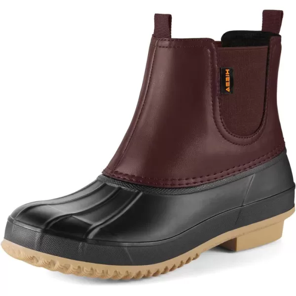 HISEA Women's Duck Boots Waterproof Ankle Saltwater Boot for Outdoor Winter Snow Boots