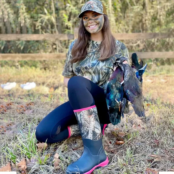 HISEA Women's Hunting Boots Insulated Rubber Boots Waterproof Outdoor