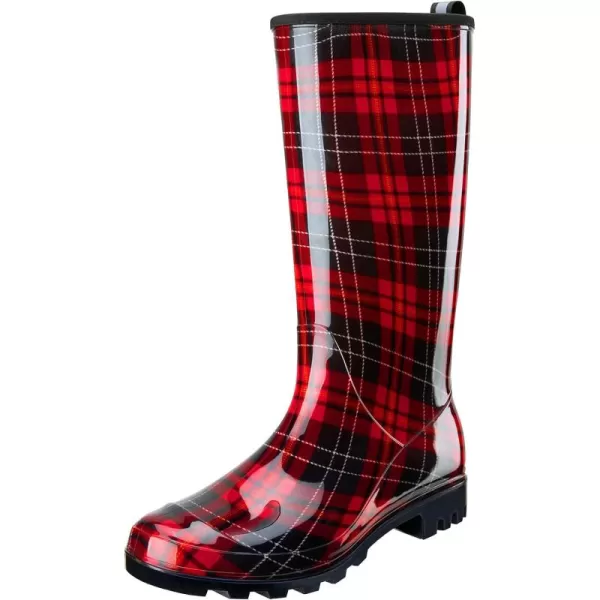 HISEA Women's Rain Boots Waterproof Garden Shoes Colorful Printed Knee High Rubber Boots Anti-Slipping Rainboots for Ladies with Comfort Insole Tall Wellington Rain Shoes