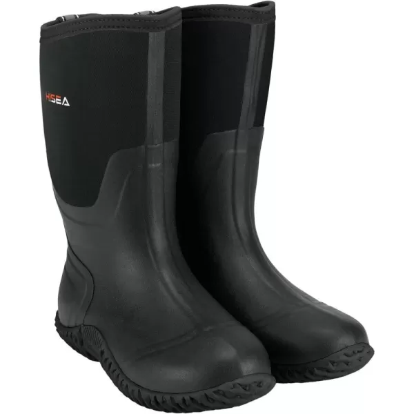 HISEA Women's Rain Boots Waterproof Insulated Rubber Boots Mid Calf Garden Boot Outdoor