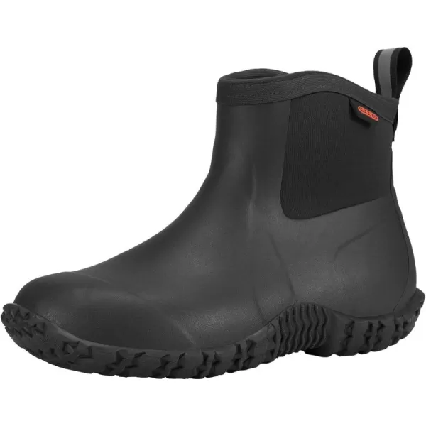 HISEA Women's Rain Shoes Ankle Height Rubber Garden Boots Insulated Waterproof for Mud Working Outdoor
