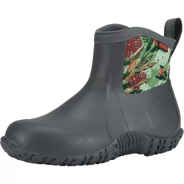 HISEA Women's Rain Shoes Ankle Height Rubber Garden Boots Insulated Waterproof for Mud Working Outdoor