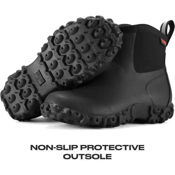 HISEA Women's Rubber Boots Ankle Rain Boots Waterproof Outdoor Bootie for Lawn and Garden