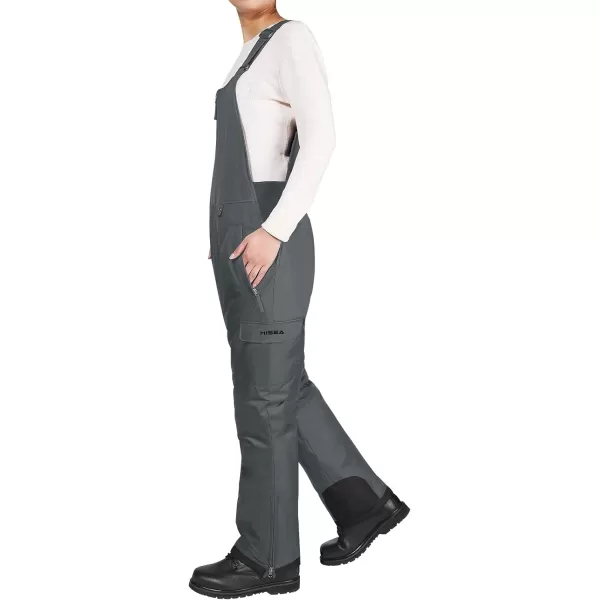 HISEA Women's Snow Bibs Insulated Bib Overalls Water Resistant Ski Bibs Windproof Ski Pants Breathable Snowsuit