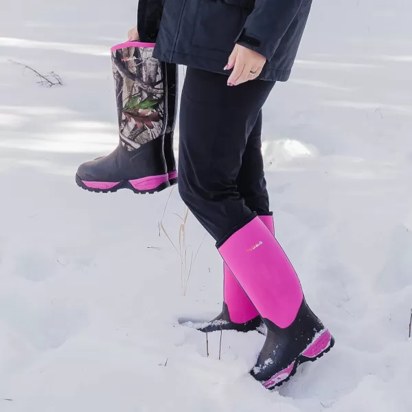 HISEA Women's Winter Boots Arctic Snow Boots Warm Fleece Fur Lined Rubber Neoprene Boot High Performance Waterproof Insulated