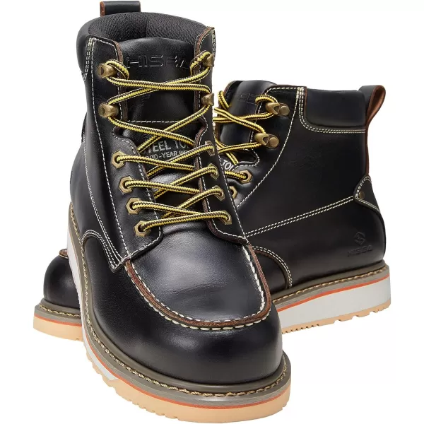 HISEA&nbsp;Work&nbsp;Boots&nbsp;for&nbsp;Men&nbsp;Steel/Soft&nbsp;Toe&nbsp;Boots,6‘’ Waterproof Slip Resistant Industrial &amp; Construction Work Boots