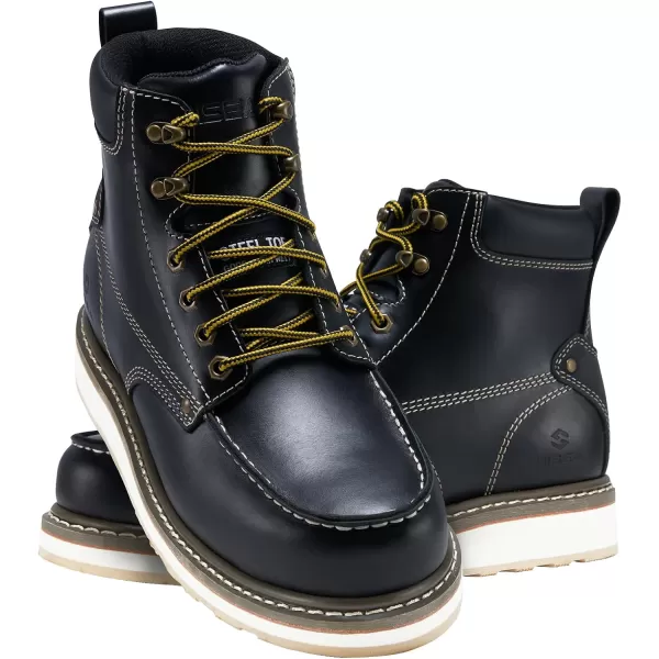 HISEA&nbsp;Work&nbsp;Boots&nbsp;for&nbsp;Men&nbsp;Steel/Soft&nbsp;Toe&nbsp;Boots,6‘’ Waterproof Slip Resistant Industrial &amp; Construction Work Boots