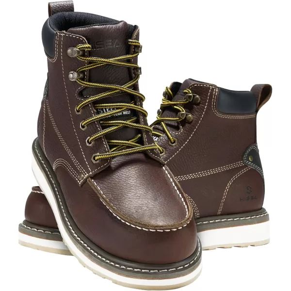 HISEA&nbsp;Work&nbsp;Boots&nbsp;for&nbsp;Men&nbsp;Steel/Soft&nbsp;Toe&nbsp;Boots,6‘’ Waterproof Slip Resistant Industrial &amp; Construction Work Boots