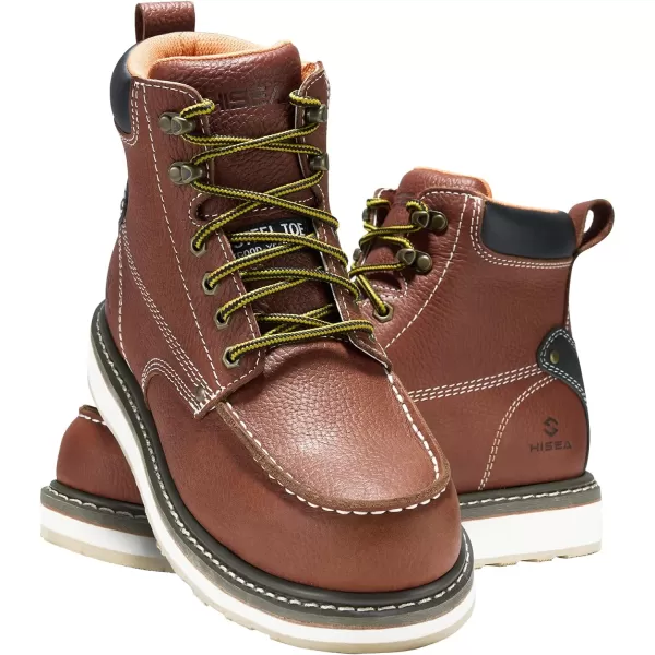 HISEA&nbsp;Work&nbsp;Boots&nbsp;for&nbsp;Men&nbsp;Steel/Soft&nbsp;Toe&nbsp;Boots,6‘’ Waterproof Slip Resistant Industrial &amp; Construction Work Boots