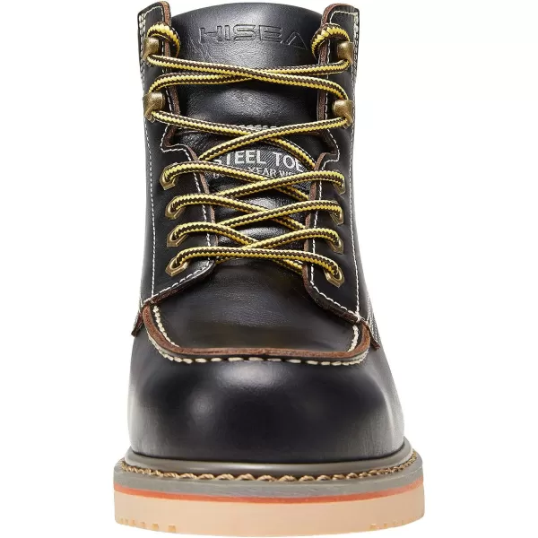 HISEA&nbsp;Work&nbsp;Boots&nbsp;for&nbsp;Men&nbsp;Steel/Soft&nbsp;Toe&nbsp;Boots,6‘’ Waterproof Slip Resistant Industrial &amp; Construction Work Boots