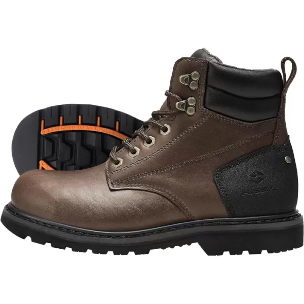 HISEA&nbsp;Work&nbsp;Boots&nbsp;for&nbsp;Men&nbsp;Steel/Soft&nbsp;Toe&nbsp;Boots,6‘’ Waterproof Slip Resistant Industrial &amp; Construction Work Boots
