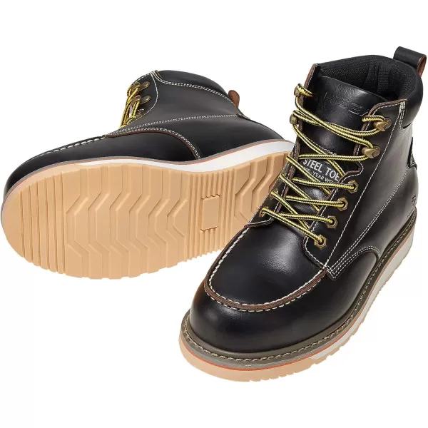 HISEA&nbsp;Work&nbsp;Boots&nbsp;for&nbsp;Men&nbsp;Steel/Soft&nbsp;Toe&nbsp;Boots,6‘’ Waterproof Slip Resistant Industrial &amp; Construction Work Boots