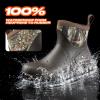imageHISEA Mens Rubber Boots Ankle Rain Boots Waterproof Outdoor Mud Bootie for Lawn and GardenCamo